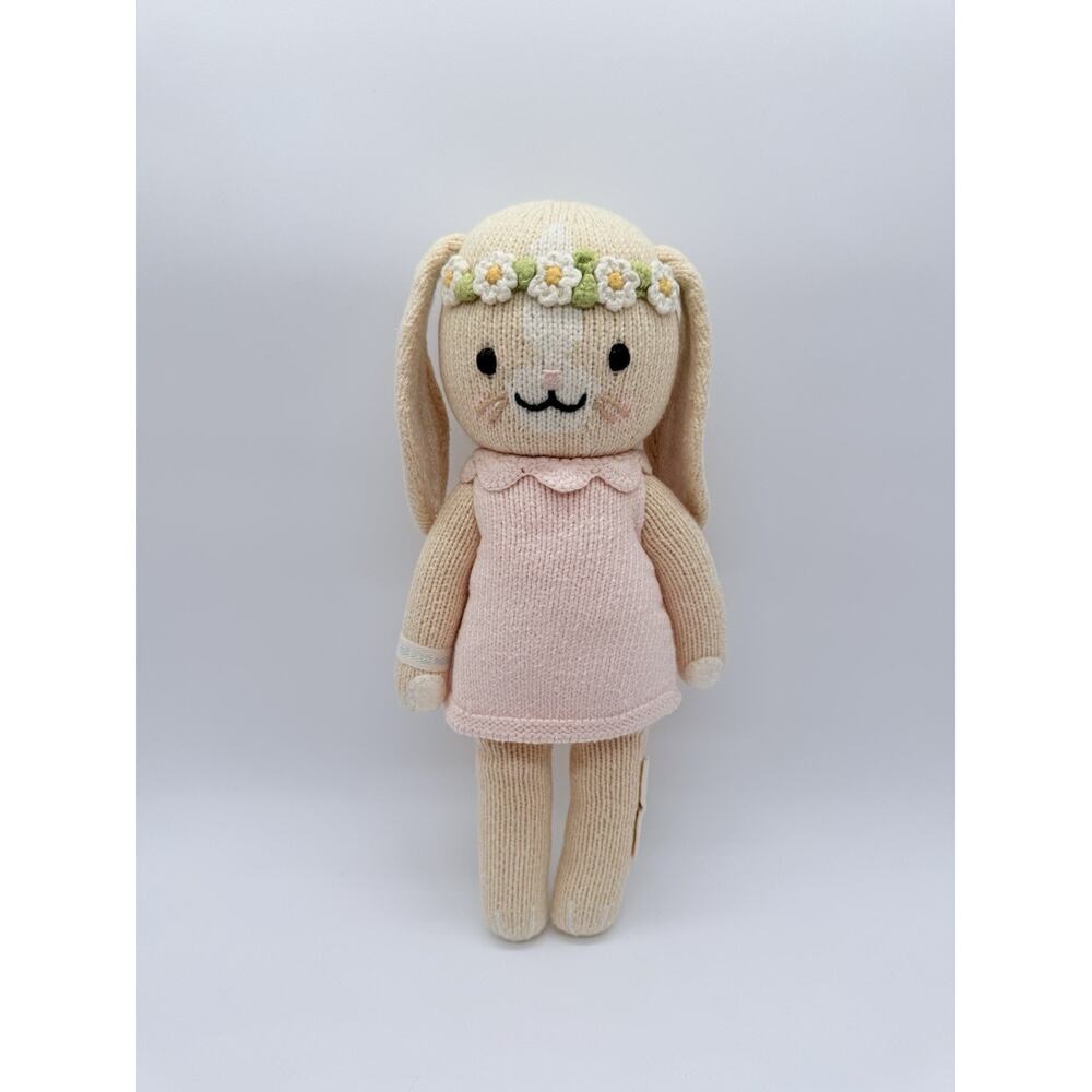 Cuddle + Kind Hannah Bunny Rabbit 12" Ivory Flower Crown Plush Stuffed Animal